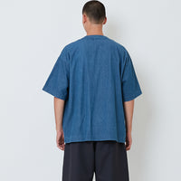 Men Embroidery Baseball Shirt - Blue - SM2603030A