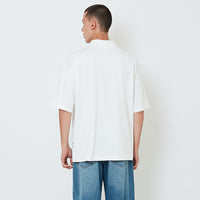 Men Printed Oversized Polo Tee - Off White - SM2603032A
