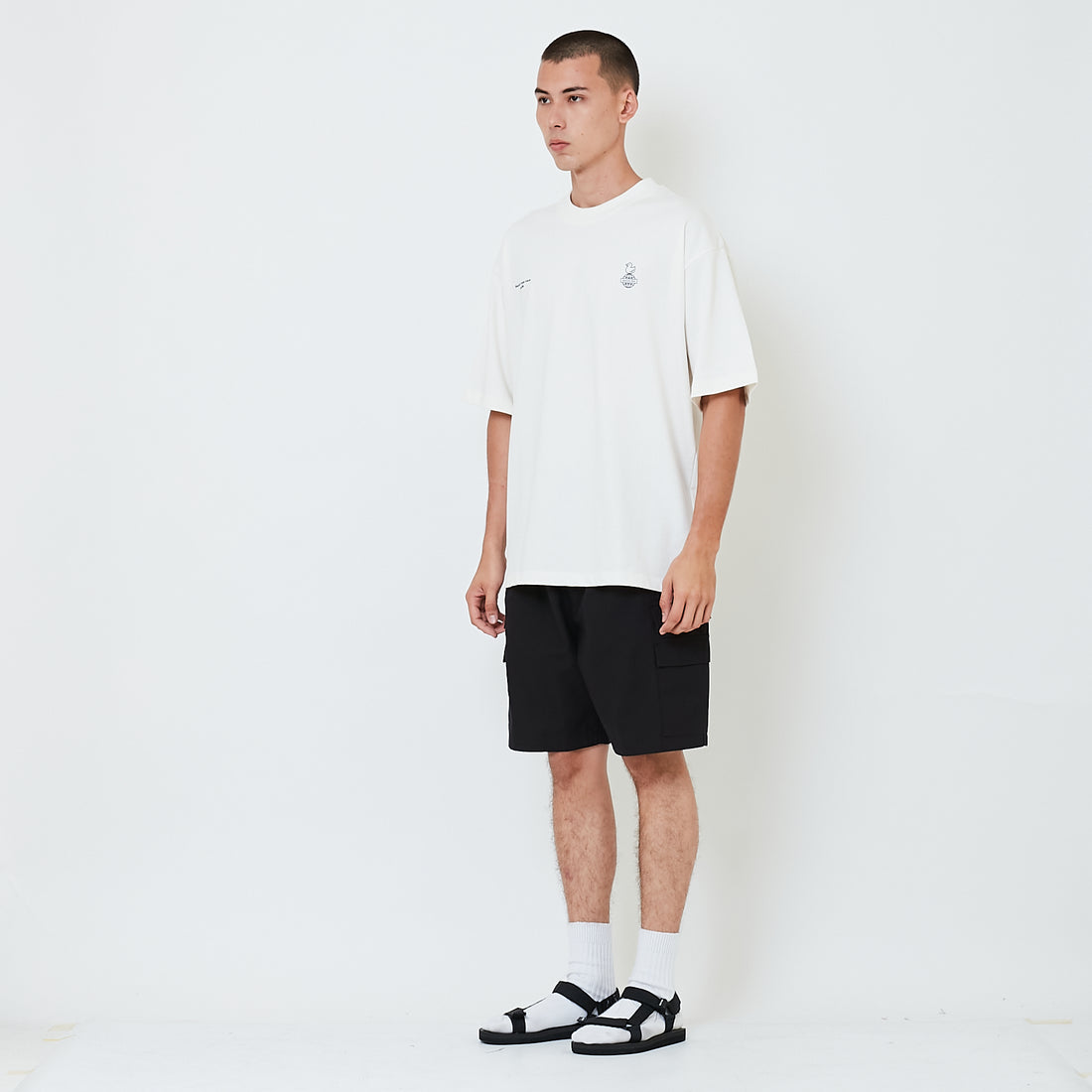 Men Ribstop Shorts - Black - SM2603035B
