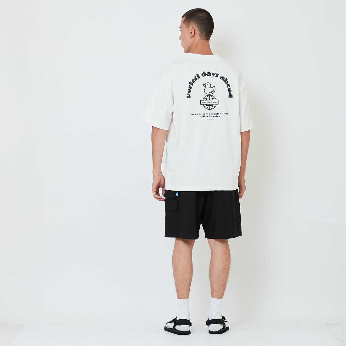 Men Ribstop Shorts - Black - SM2603035B