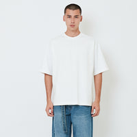 Men Hybird Oversized Tee - Off White - SM2603037A