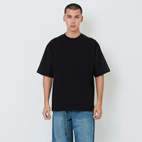 Men Hybird Oversized Tee - Black - SM2603037C