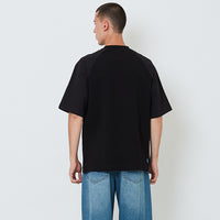 Men Hybird Oversized Tee - Black - SM2603037C