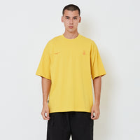Men Printed Oversized Tee - Yolk - SM2603038C