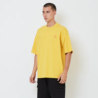 Men Printed Oversized Tee - Yolk - SM2603038C