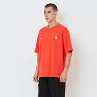 Men Printed Oversized Tee - Dark Orange - SM2603038D