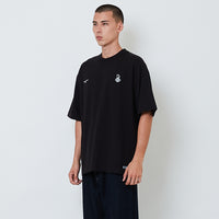 Men Printed Oversized Tee - Black - SM2603038E