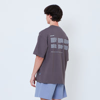 Men Printed Oversized Tee - Metal - SM2603041E