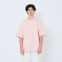 Men Printed Oversized Tee - Salmon - SM2603041F