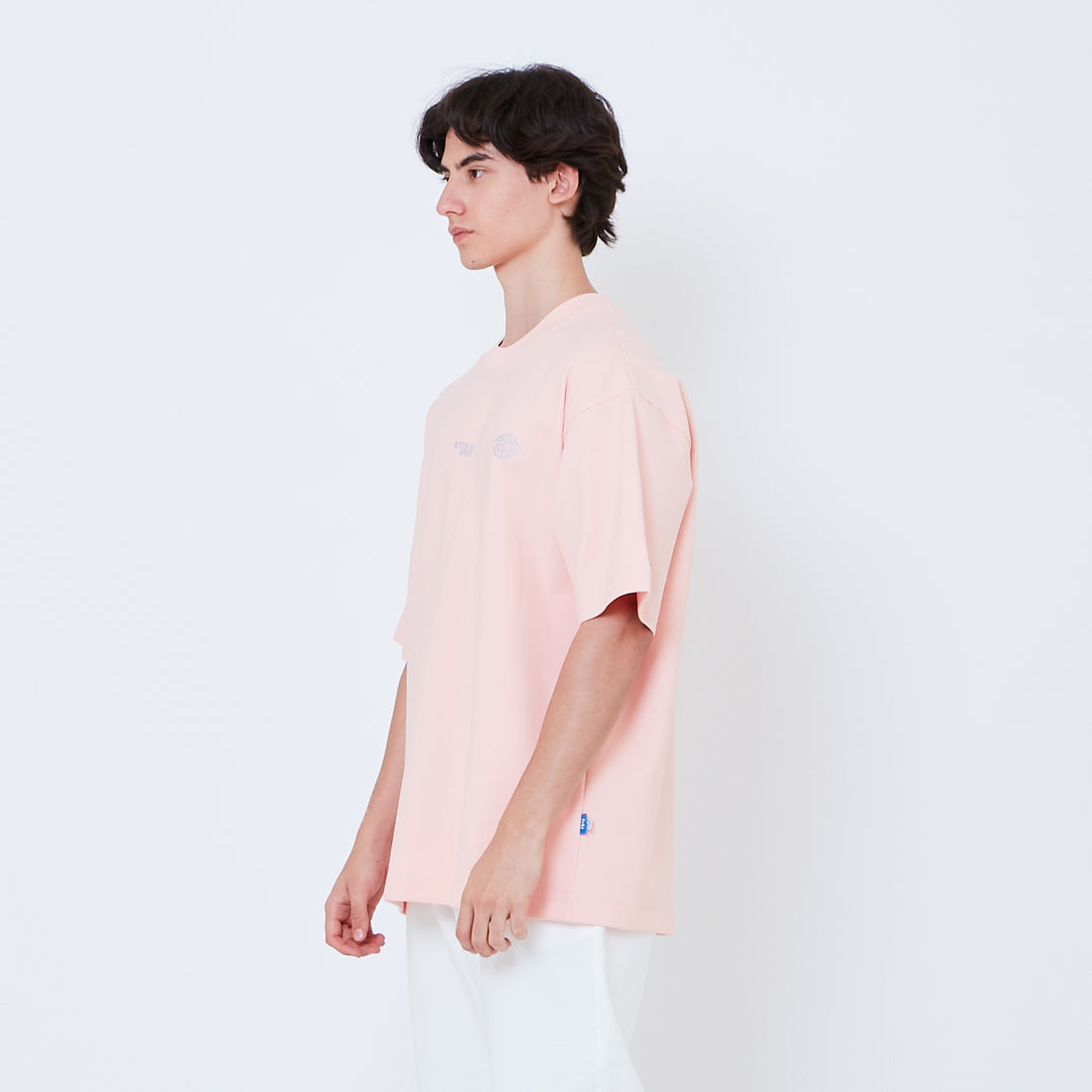 Men Printed Oversized Tee - Salmon - SM2603041F