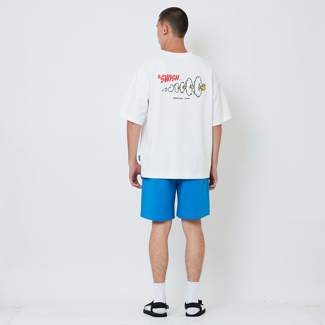 Men Sweat-Shorts - Blue - SM2603042B