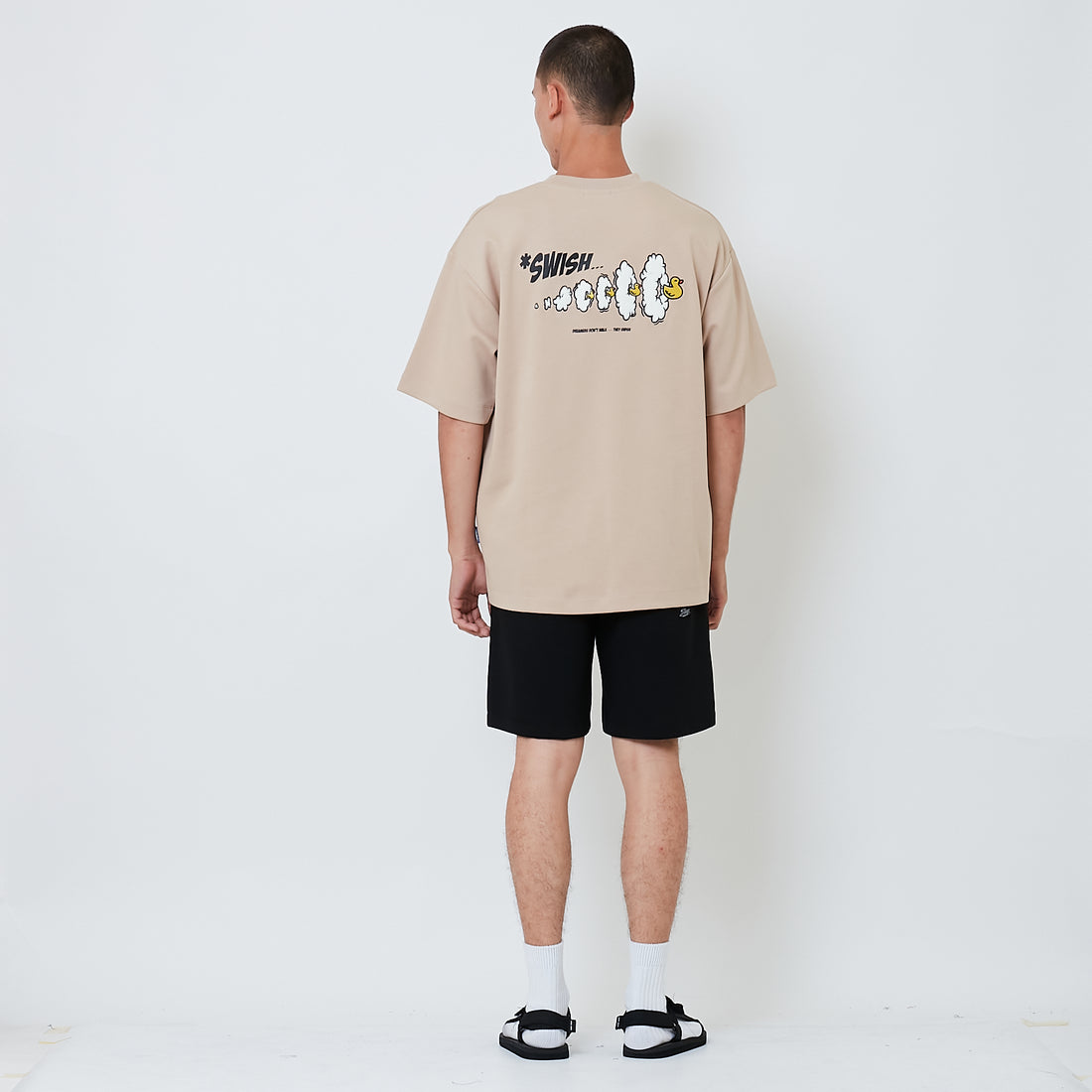Men Sweat-Shorts - Black - SM2603042C