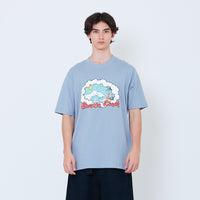 Men Graphic Tee - Dusty Blue - SM2603070B