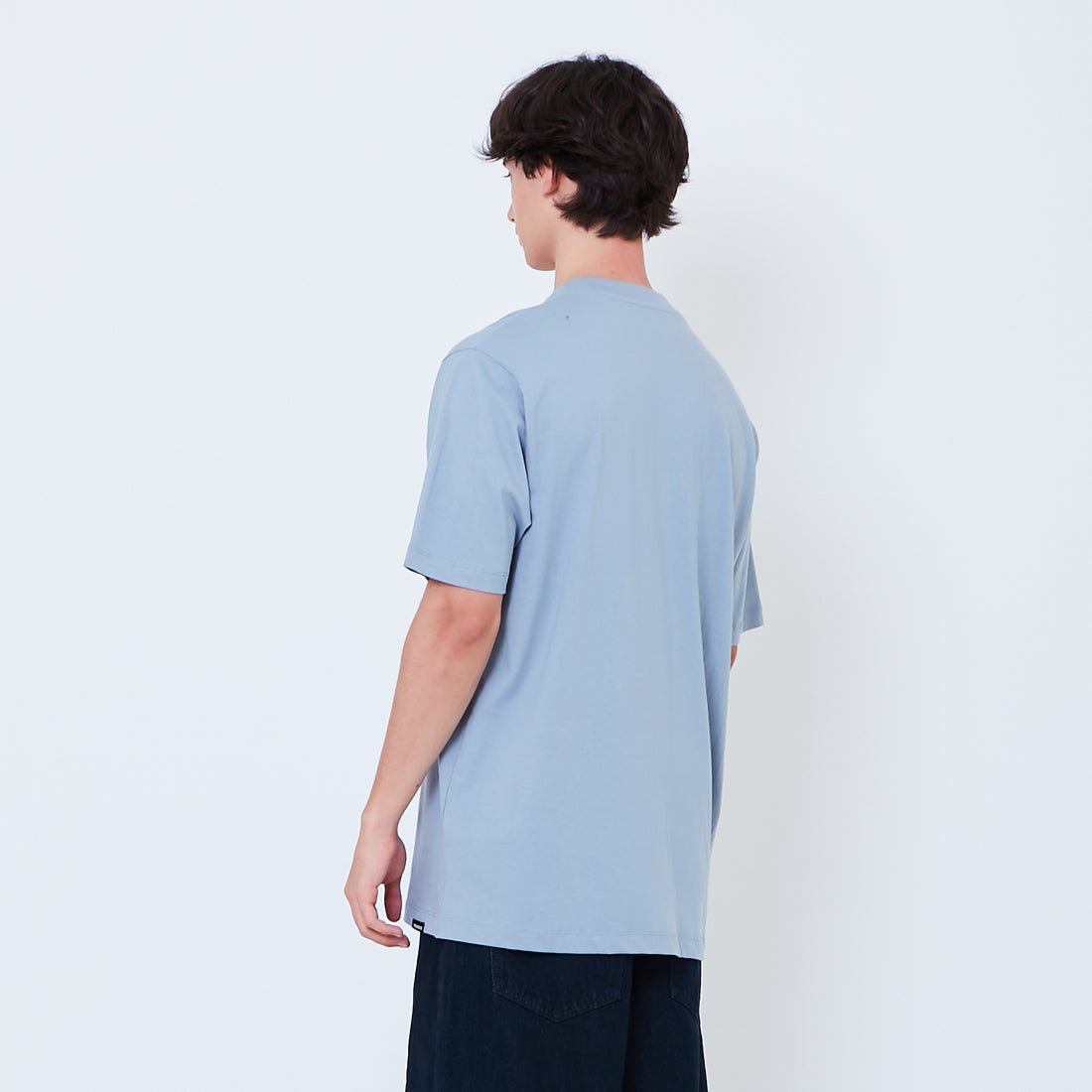 Men Graphic Tee - Dusty Blue - SM2603070B