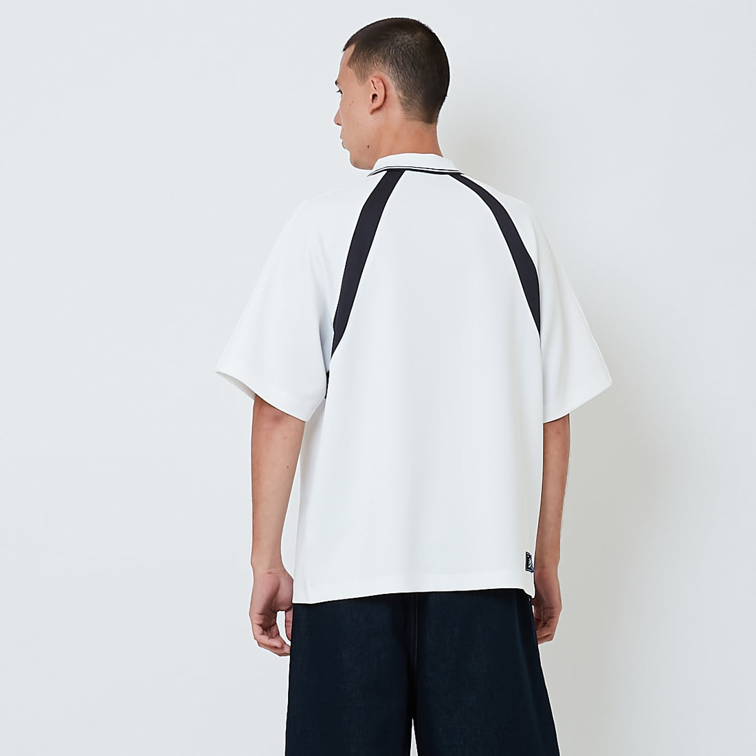 Men Printed Oversized Polo Tee - Off White - SM2604044A