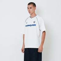 Men Embroidery Oversized Jersey Tee - Off White - SM2604045A