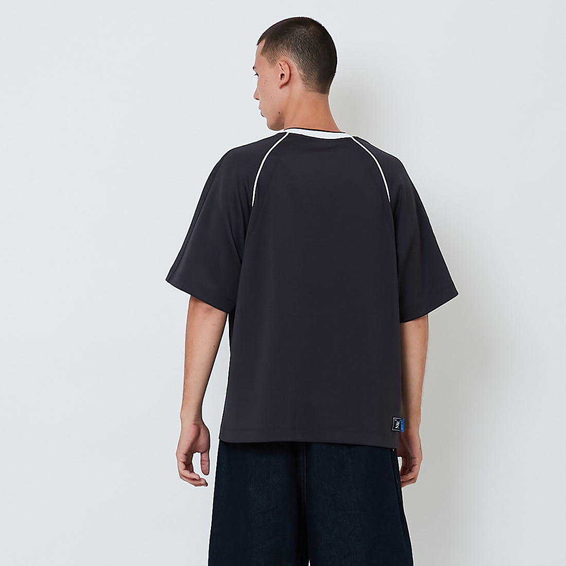 Men Embroidery Oversized Jersey Tee - Metal - SM2604045D
