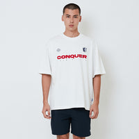 Men Embroidery Oversized Tee - Off White - SM2604046A
