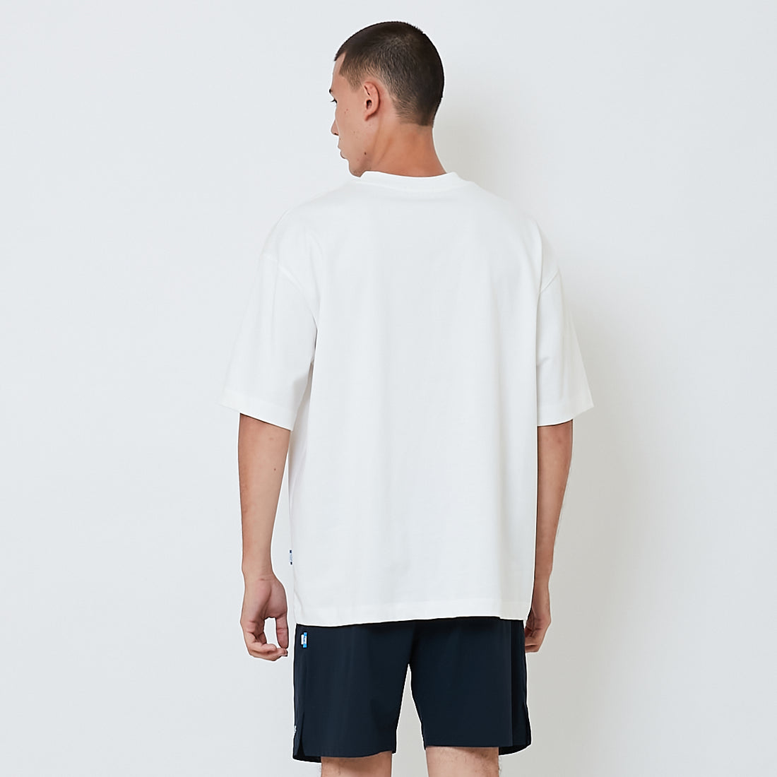 Men Embroidery Oversized Tee - Off White - SM2604046A