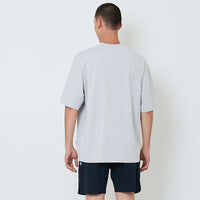 Men Embroidery Oversized Tee - Grey - SM2604046B