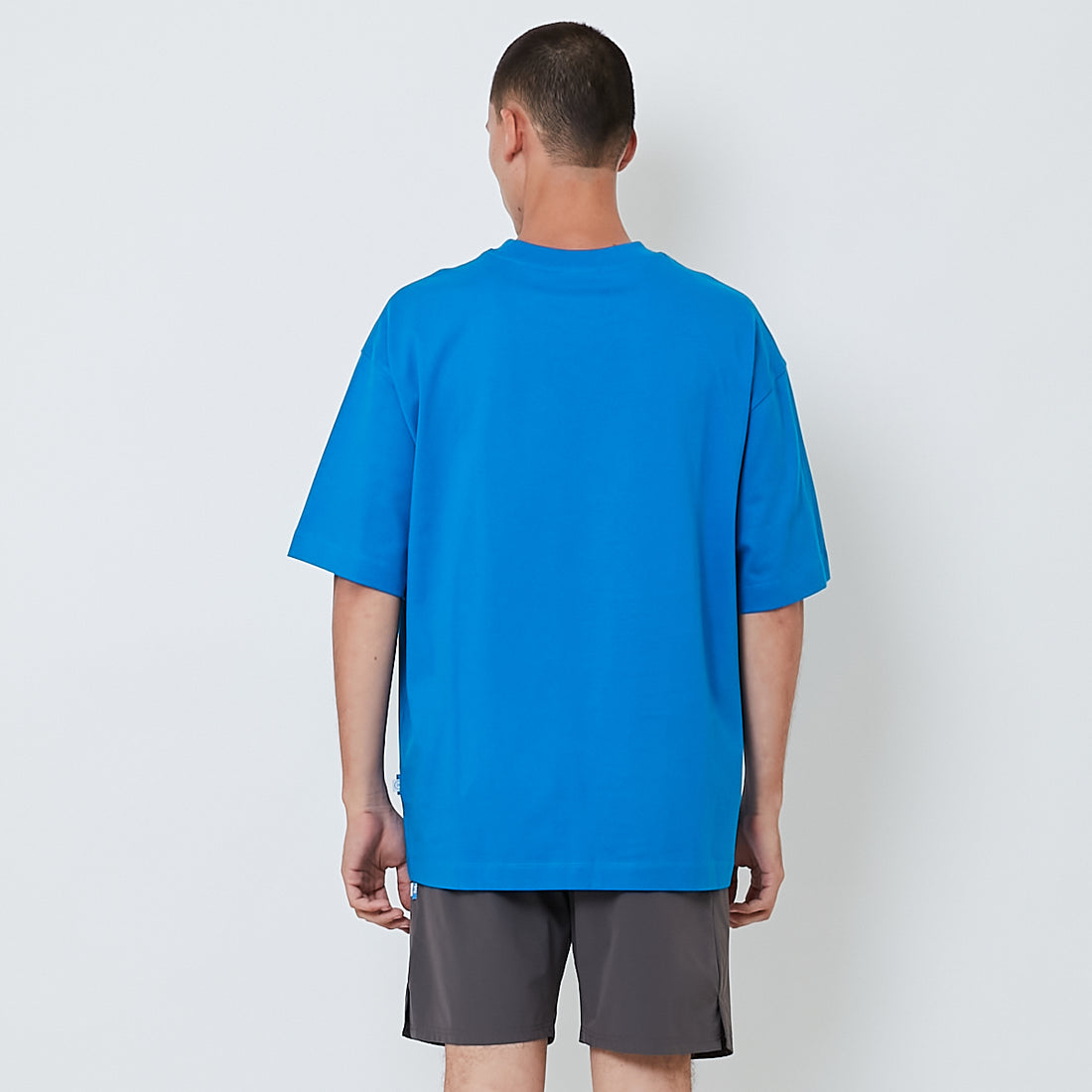 Men Embroidery Oversized Tee - Blue - SM2604046C