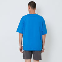 Men Embroidery Oversized Tee - Blue - SM2604046C