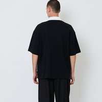 Men Embroidery Oversized Polo Tee - Black - SM2604047C