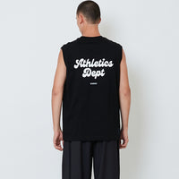 Men Printed Oversized Sleeveless Top - Black - SM2604048C