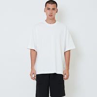 Men Printed Oversized Tee - Off White - SM2604049A