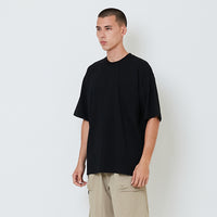 Men Printed Oversized Tee - Black - SM2604049F
