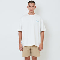 Men Embroidery Oversized Tee - Off White - SM2604050A