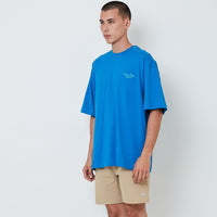 Men Embroidery Oversized Tee - Blue - SM2604050B