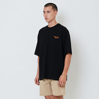 Men Embroidery Oversized Tee - Black - SM2604050C