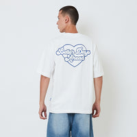 Men Embroidery Oversized Tee - Off White - SM2604051A