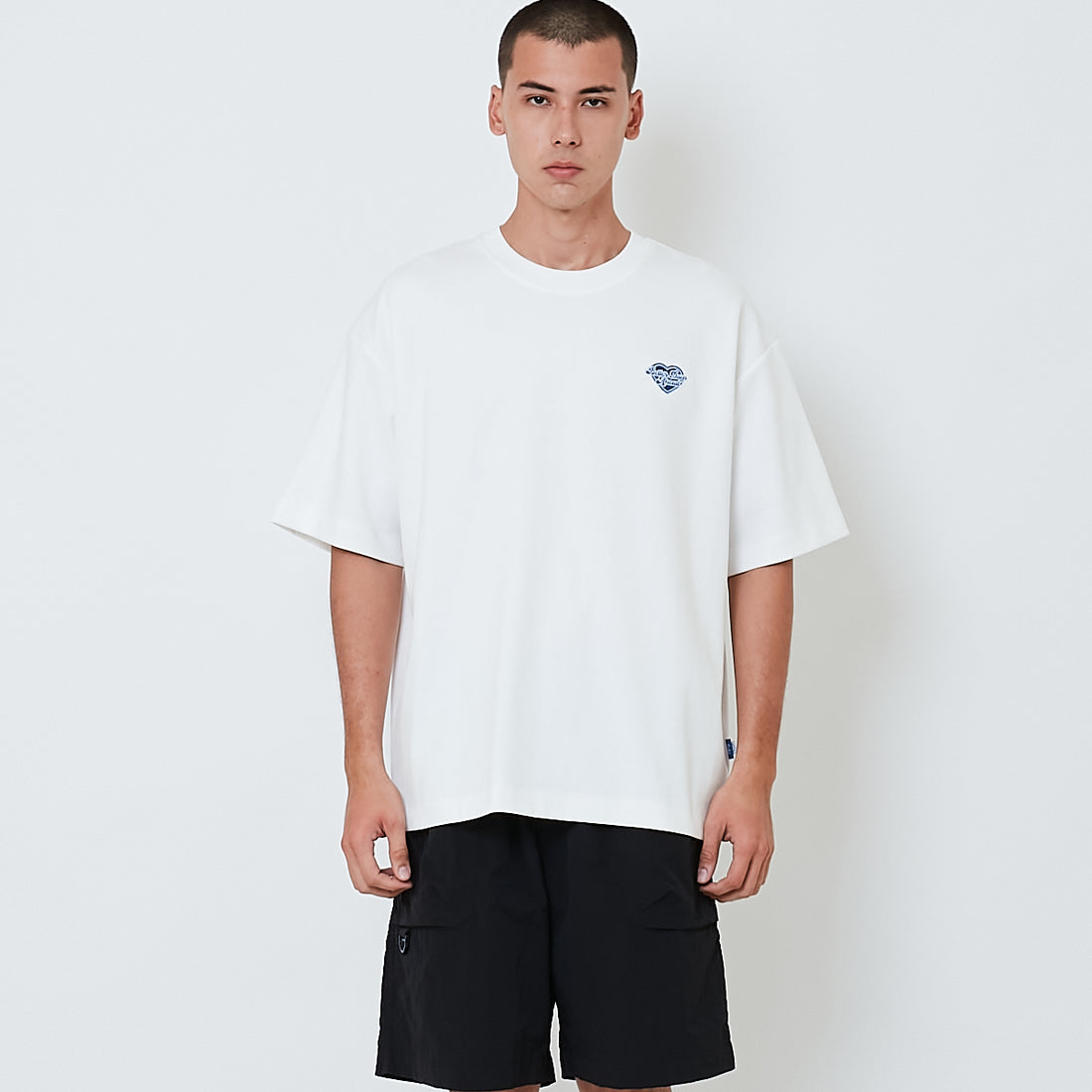 Men Embroidery Oversized Tee - Off White - SM2604052A