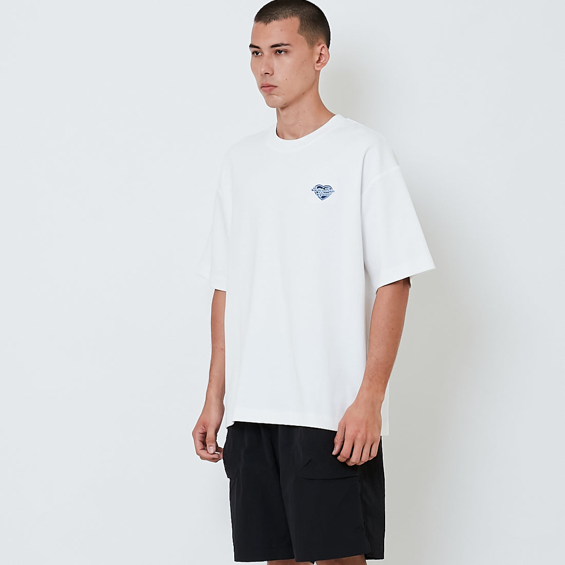 Men Embroidery Oversized Tee - Off White - SM2604052A