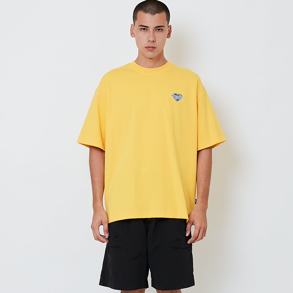 Men Embroidery Oversized Tee - Yolk - SM2604052B