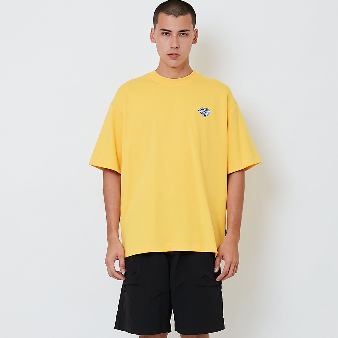 Men Embroidery Oversized Tee - Yolk - SM2604052B