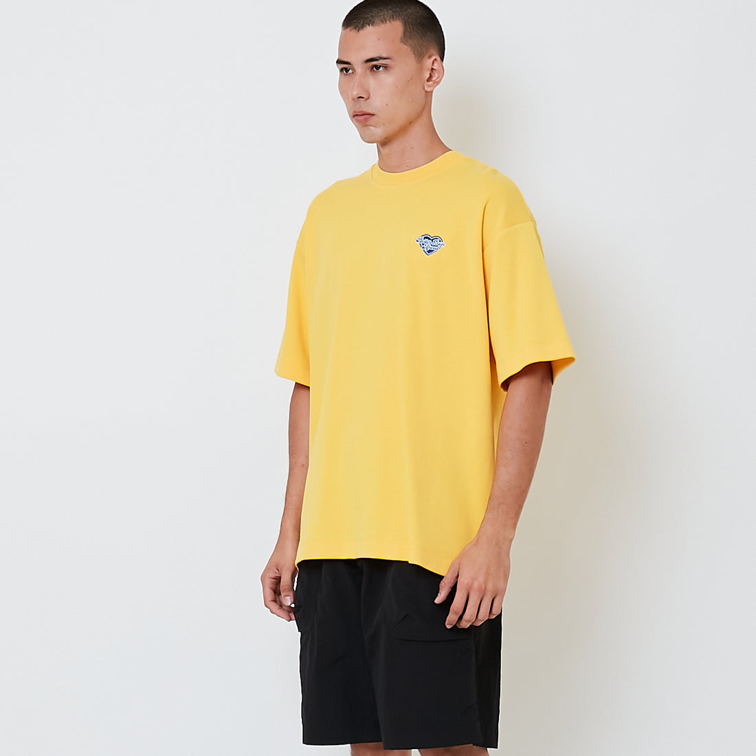 Men Embroidery Oversized Tee - Yolk - SM2604052B
