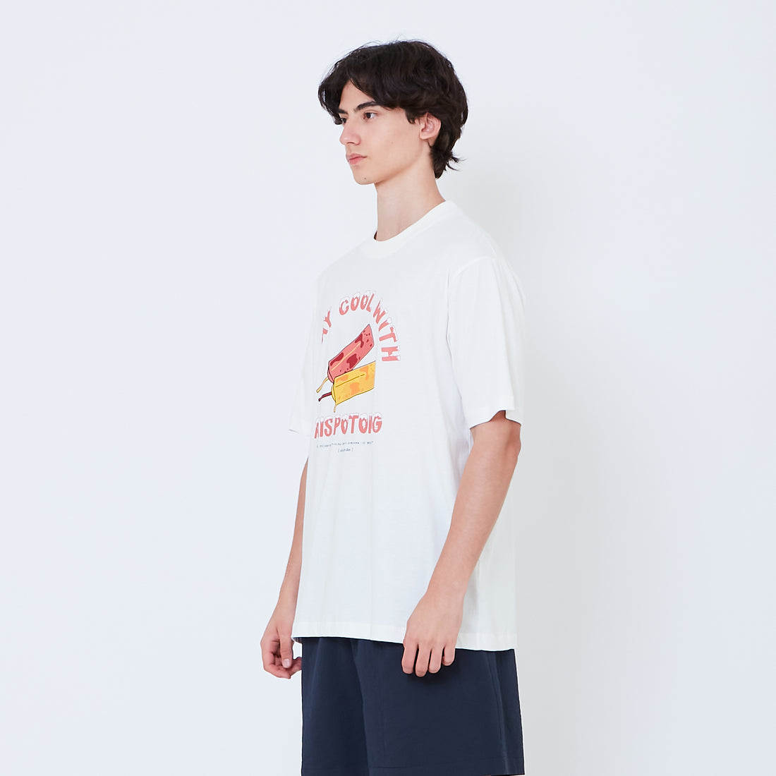 Men Graphic Tee - Off White - SM2604072A