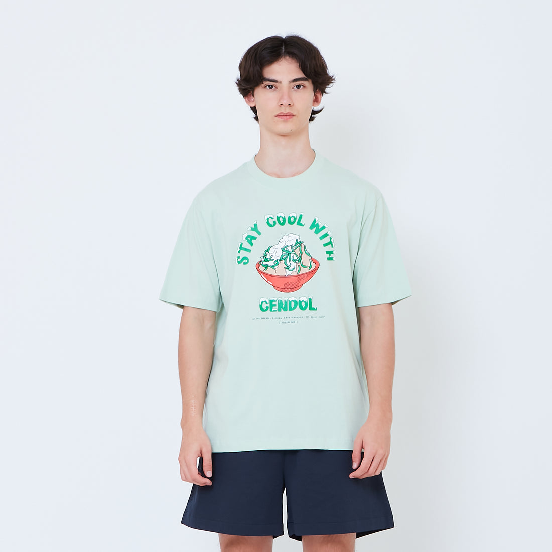 Men Graphic Tee - Light Green - SM2604072B