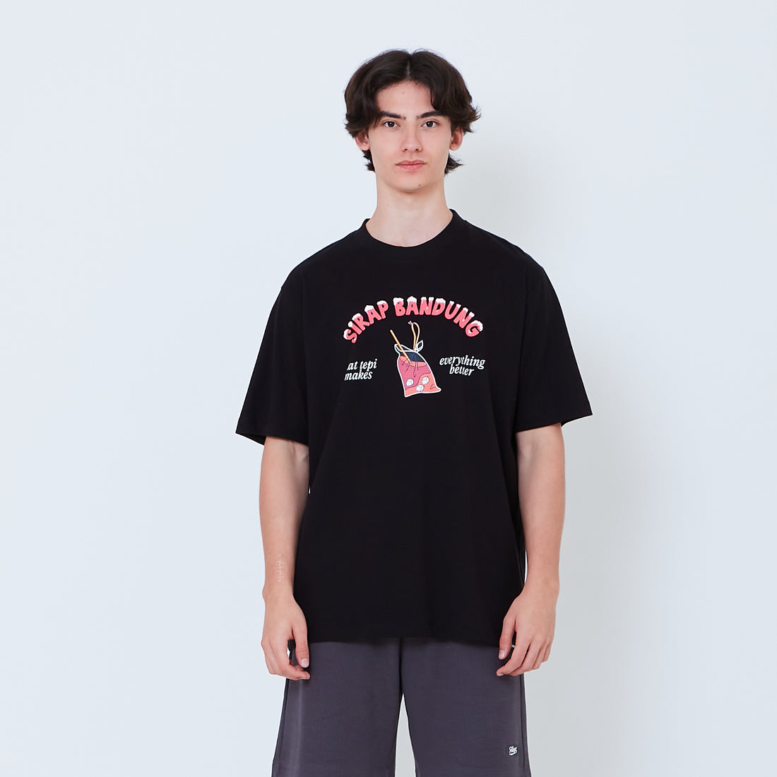 Men Graphic Tee - Black - SM2604072D