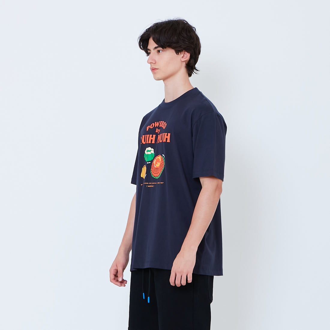 Men Graphic Tee - Navy - SM2604072F