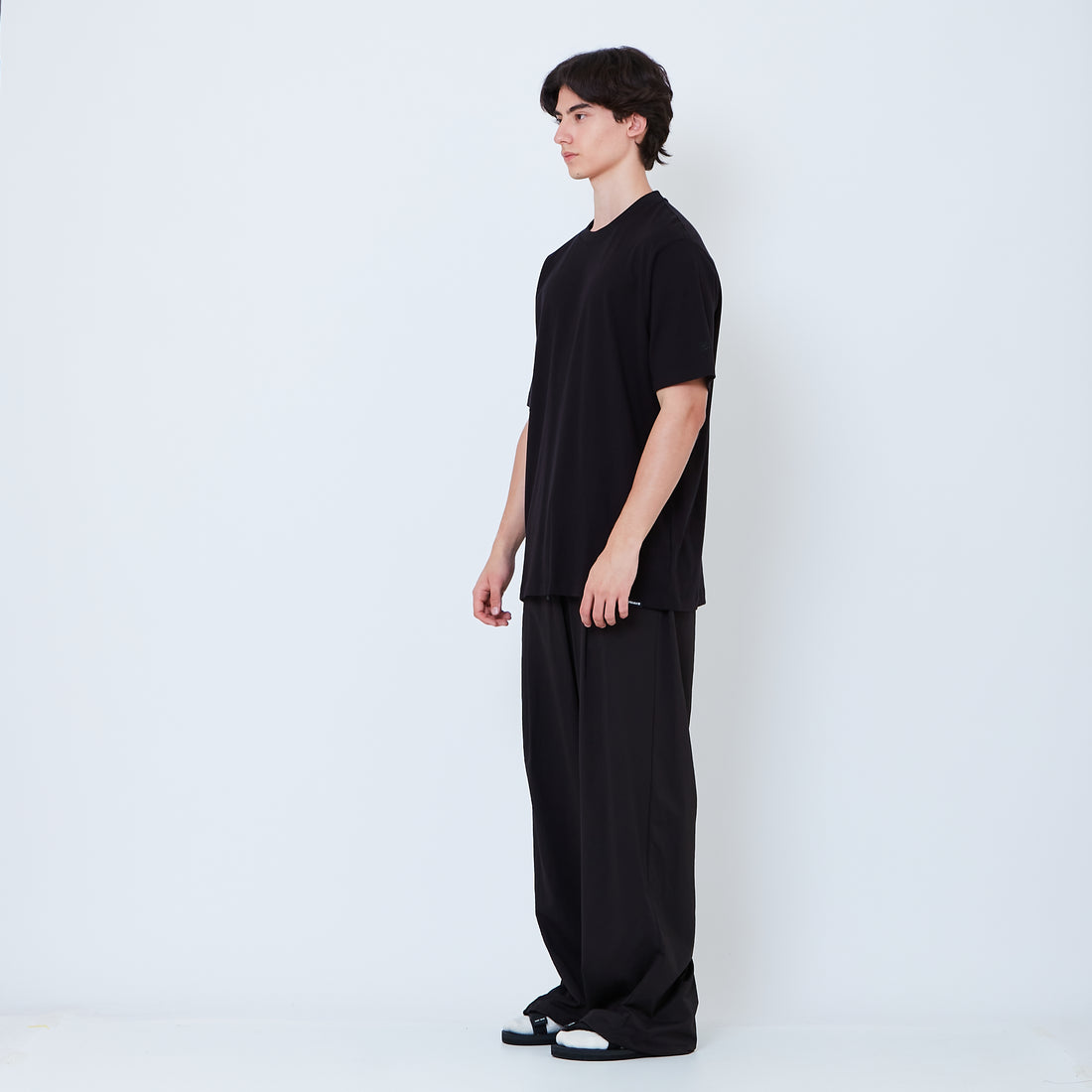 Men Pleated Long Pants - Black - SM2605063B