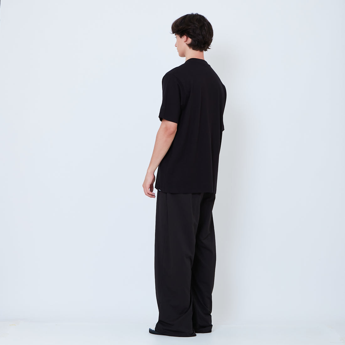 Men Pleated Long Pants - Black - SM2605063B