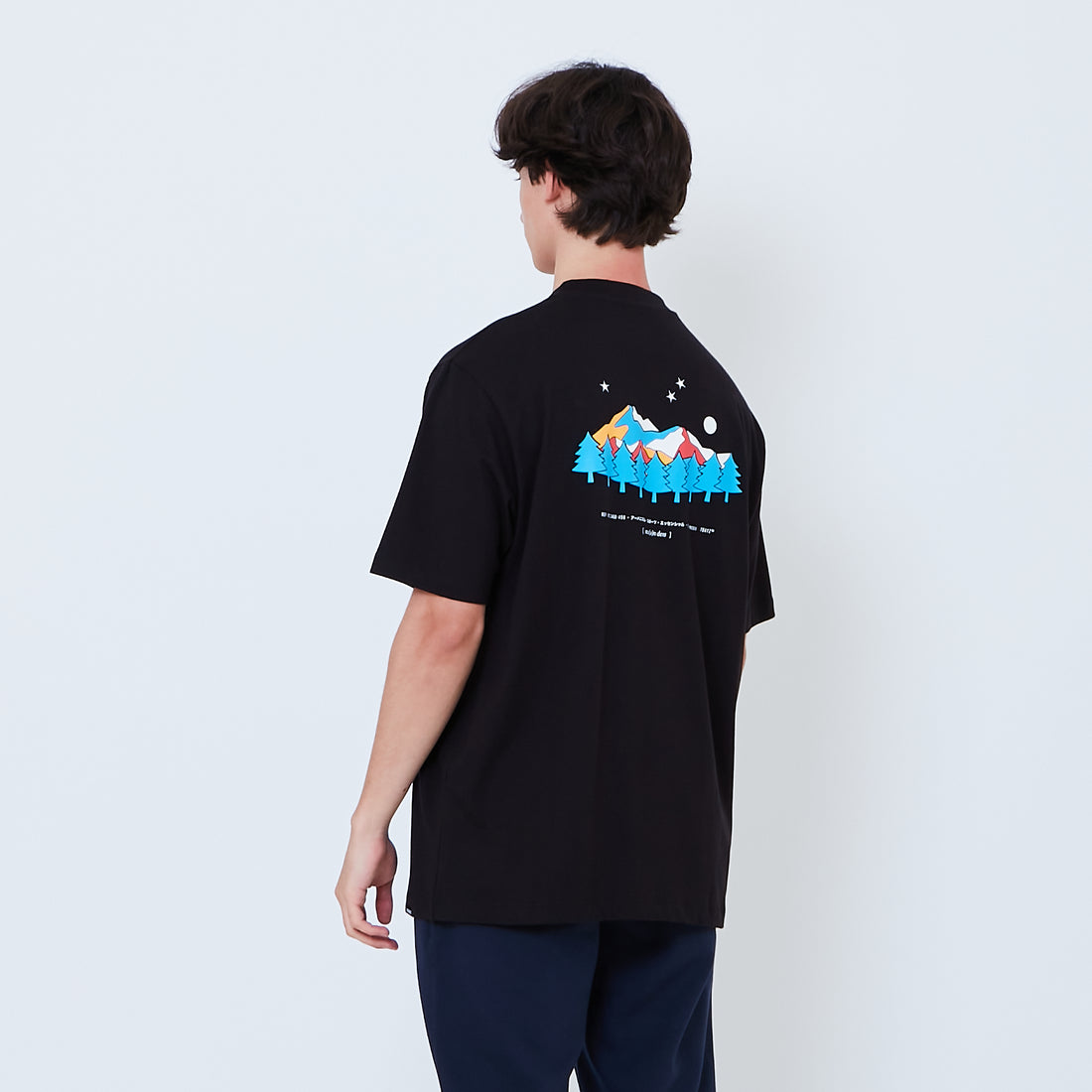 Men Graphic Tee - Black - SM2605073B