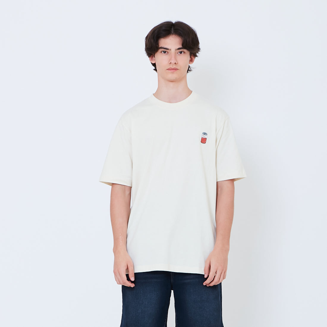 Men Graphic Tee - Ivory - SM2605074A