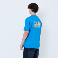 Men Graphic Tee - Royal Blue - SM2605074B