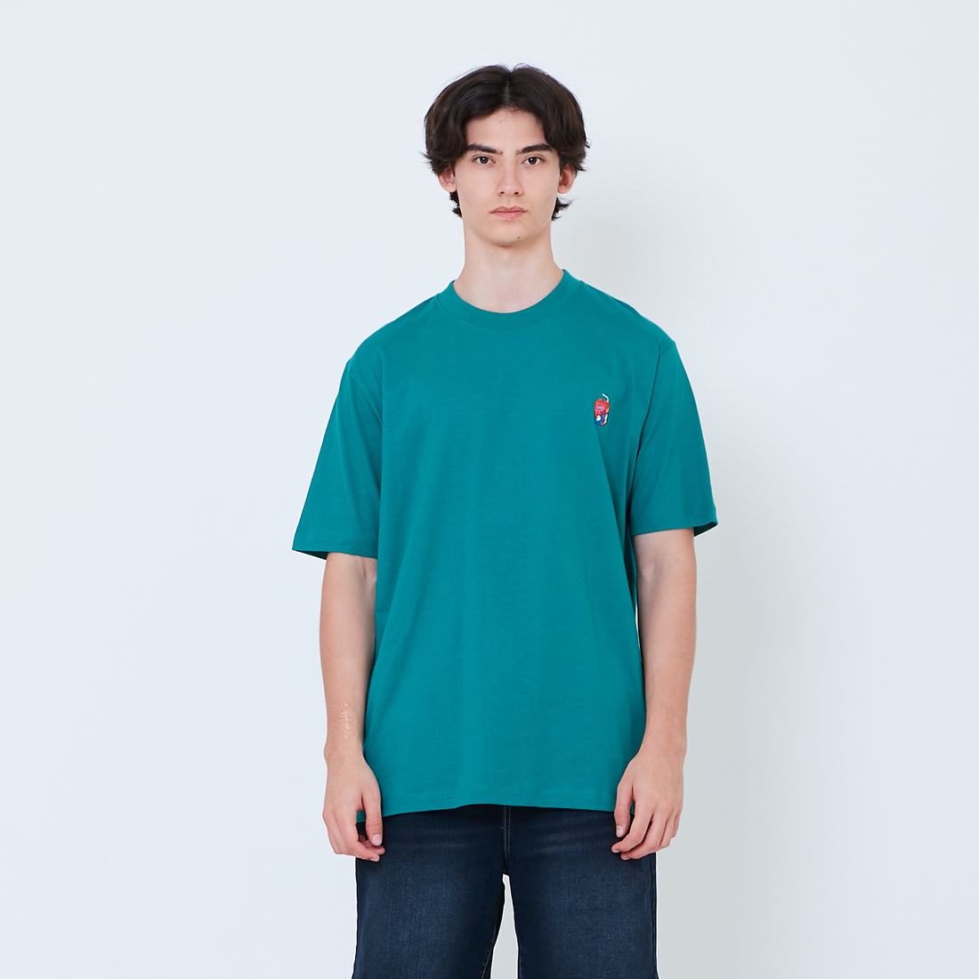 Men Graphic Tee - Dark Green - SM2605074D