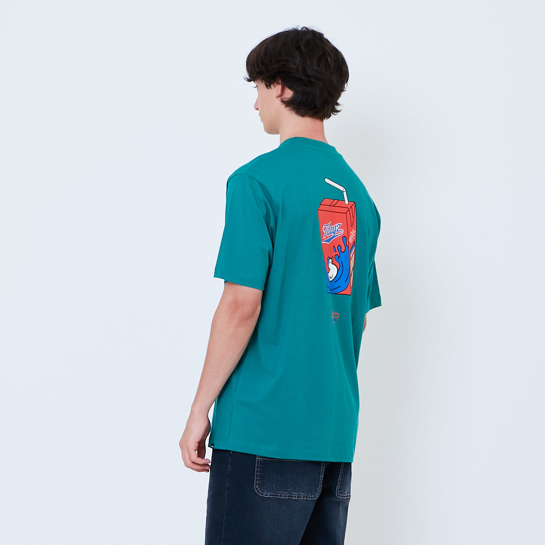 Men Graphic Tee - Dark Green - SM2605074D